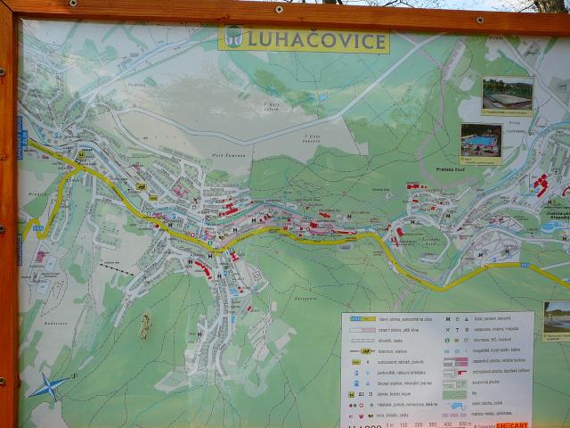 mapa Luhačovic